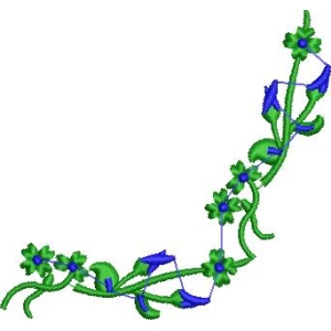 绿色藤蔓花卉装饰图案