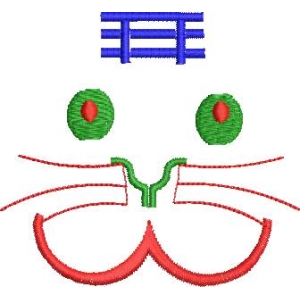 刺绣猫咪脸图案