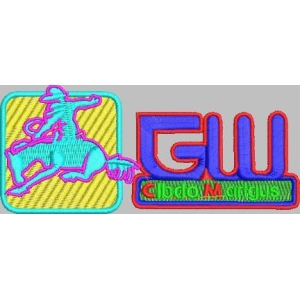 CW电视台标志与骑马图案
