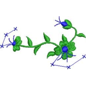 绿色藤蔓花卉图案设计
