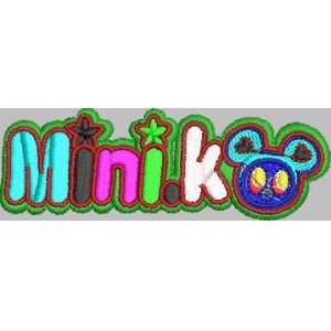 彩色刺绣风格Minik标志