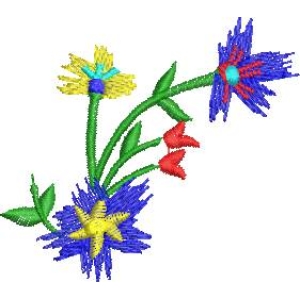 彩色刺绣花朵图案
