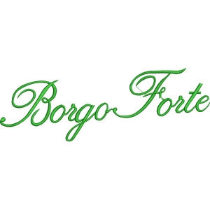 绿色草书文字Borgo
