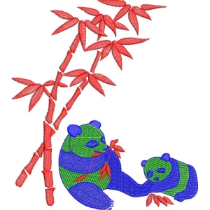 熊猫吃竹子