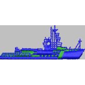 蓝色舰船3D模型图