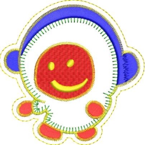 卡通笑脸宇航员图案