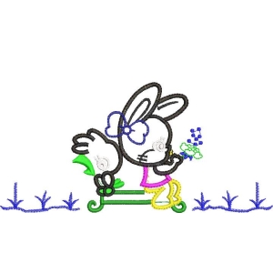 兔子骑车送花