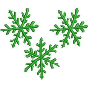 绿色雪花图案设计