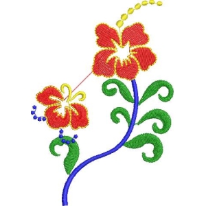 刺绣花卉图案