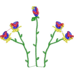 彩色刺绣花朵图案