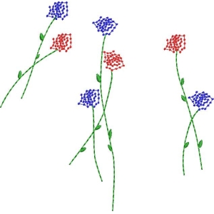 彩色点状花朵图案
