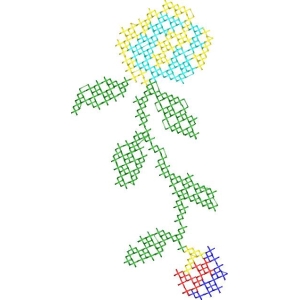 十字绣花朵图案