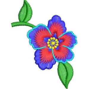 彩色刺绣花朵图案