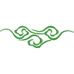 绿色云纹装饰图案