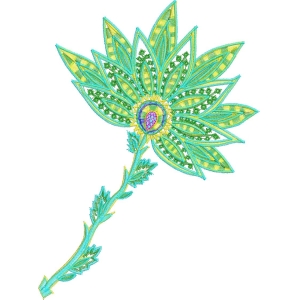 彩色刺绣花卉图案