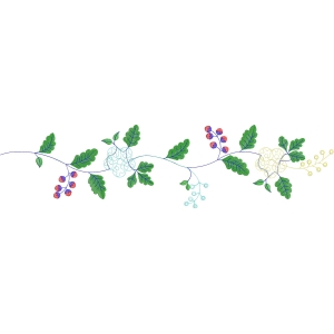 植物藤蔓刺绣图案