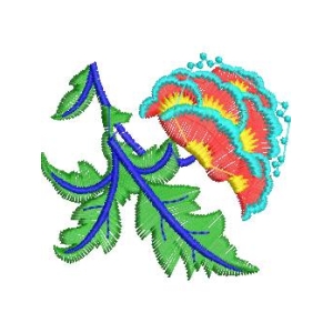 彩色刺绣花朵图案