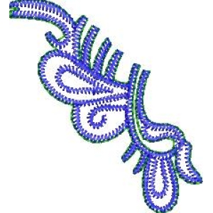蓝色刺绣花纹图案