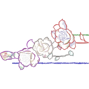 彩色玫瑰花图案设计