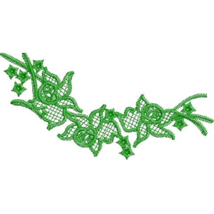 绿色蕾丝花边图案