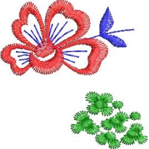 刺绣花卉图案