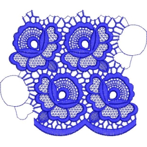 蓝色蕾丝花边图案设计