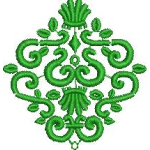 绿色刺绣花纹图案