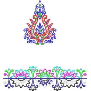 彩色刺绣花纹图案