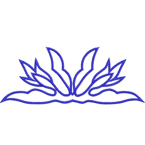蓝色莲花刺绣图案