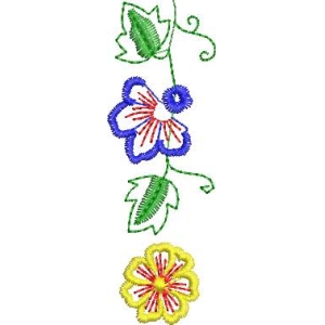 彩色刺绣花卉图案