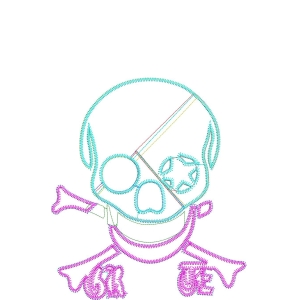 骷髅与交叉骨头图案设计