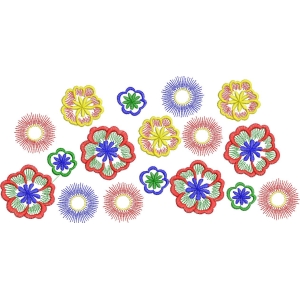彩色刺绣花卉图案集合_zbw3680