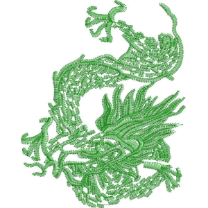 绿色龙形结构模型
