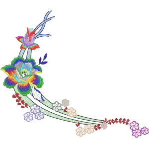 彩色花卉刺绣装饰图案_zbw3692