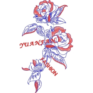 玫瑰花刺绣品牌标志