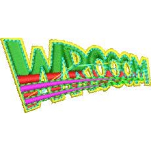 彩色霓虹风格WROOOM字样