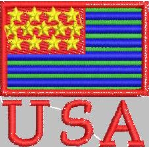 美国国旗刺绣徽章