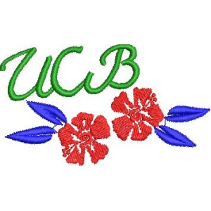 UCB花卉刺绣标志