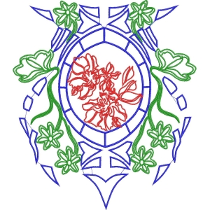 彩色花卉刺绣图案设计_zbw3779