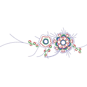 彩色刺绣花卉图案设计_zbw3882