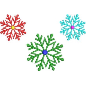 彩色雪花图案设计
