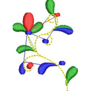 彩色抽象植物图案