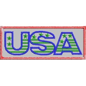 美国国旗风格USA徽章