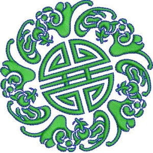绿色祥云纹样图案