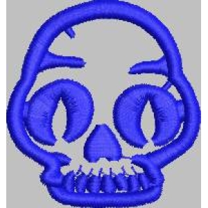 蓝色骷髅头3D模型