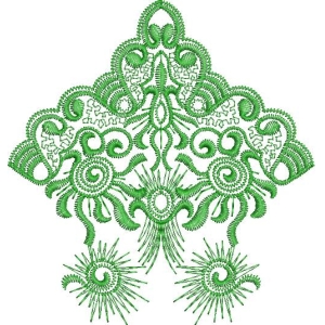 绿色刺绣花纹图案