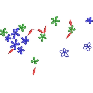 彩色花朵与箭头图案