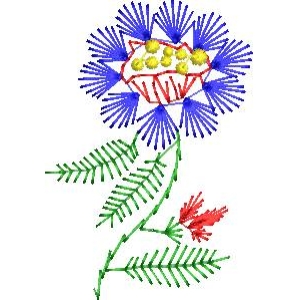 彩色刺绣花朵图案