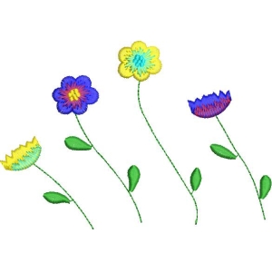 彩色刺绣花朵图案
