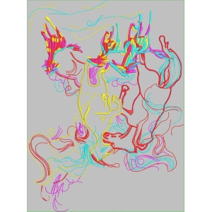 抽象彩色线条艺术